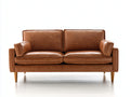 Canapé droit - Cuir synthétique-bois - 190x88x84 cm - Marron caramel - Style moderne