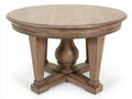 Table de jardin-bois-140x140x78 cm-bois brun-naturel-style classique