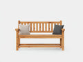 Banc de jardin - bois - 150x60x86 cm - bois naturel - style rustique à dossier ajouré