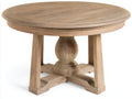Table de jardin-bois-142x142x77 cm-naturel-beige-style classique rustique