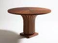 Table de jardin-bois-130x130x75 cm-brun noyer-style moderne